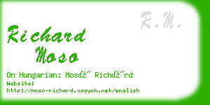 richard moso business card